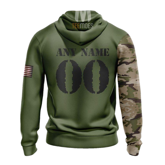 Personalized Chicago Bears Green Camo US Military AOP Hoodie -  Moonbestprint