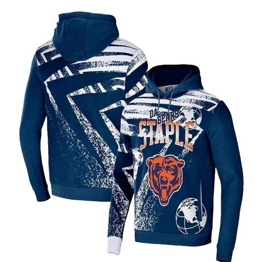 Chicago Bears Staple AOP Hoodie -  Moonbestprint