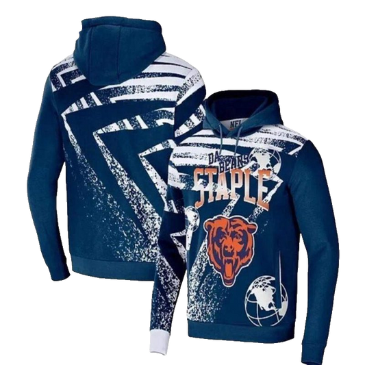 Chicago Bears Staple AOP Hoodie -  Moonbestprint