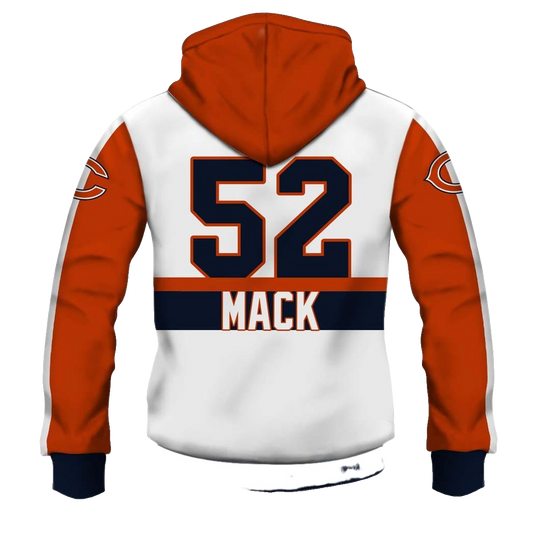 Chicago Bears Khalil Mack Signature AOP Hoodie -  Moonbestprint