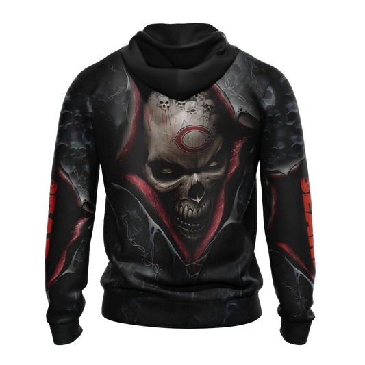 Chicago Bears Logo And Clown Halloween AOP Hoodie -  Moonbestprint