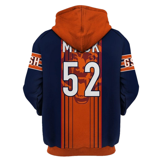 Chicago Bears Bears Khalil Mack 52 Signature AOP Hoodie -  Moonbestprint