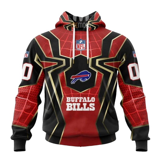 Personalized Buffalo Bills Spider Man Cosplay AOP Hoodie -  Moonbestprint