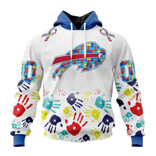 Personalized Buffalo Bills Special Fearless Against Autism AOP Hoodie -  Moonbestprint
