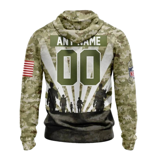 Personalized Buffalo Bills Salute To Service Honor Veterans AOP Hoodie -  Moonbestprint