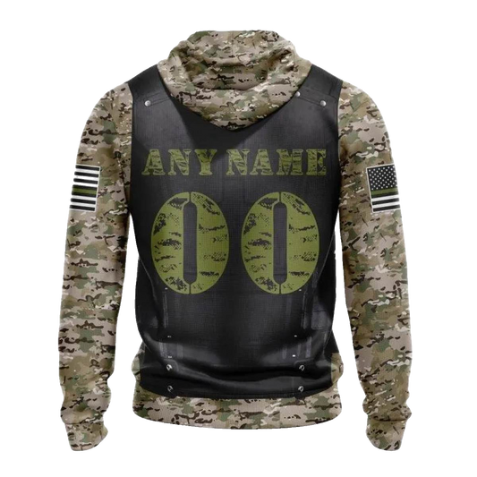 Personalized Buffalo Bills Skull Camo Veteran Kits AOP Hoodie -  Moonbestprint