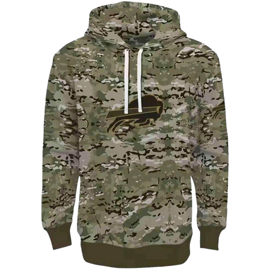 Personalized Buffalo Bills Military Style AOP Hoodie -  Moonbestprint