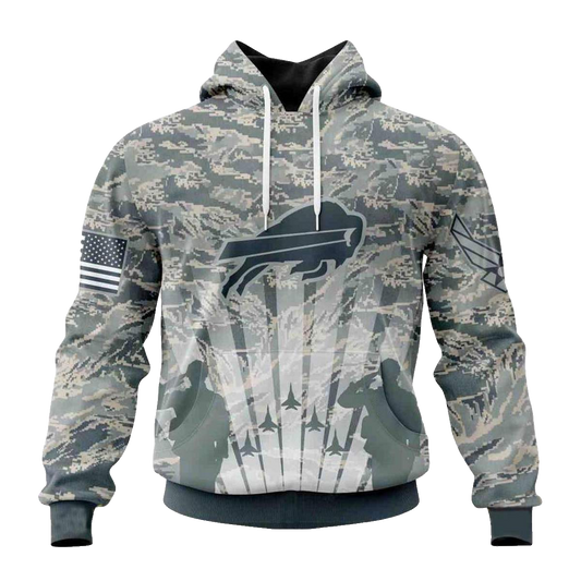 Personalized Buffalo Bills Honor Us Air Force Veterans AOP Hoodie -  Moonbestprint