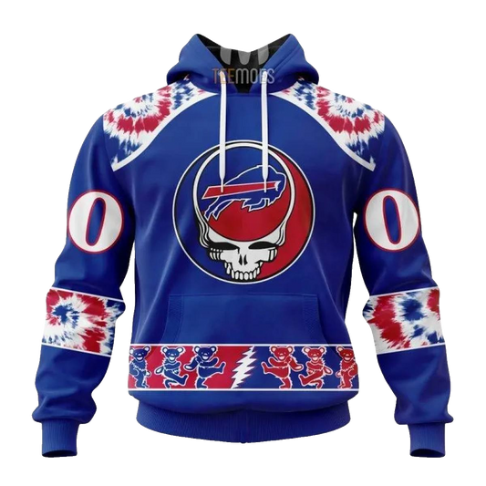 Personalized Buffalo Bills Grateful Dead AOP Hoodie -  Moonbestprint