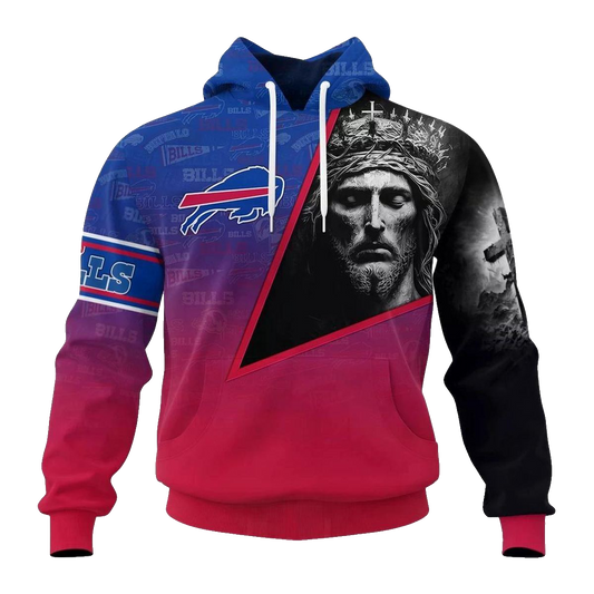 Personalized Buffalo Bills Gods Blessing AOP Hoodie -  Moonbestprint