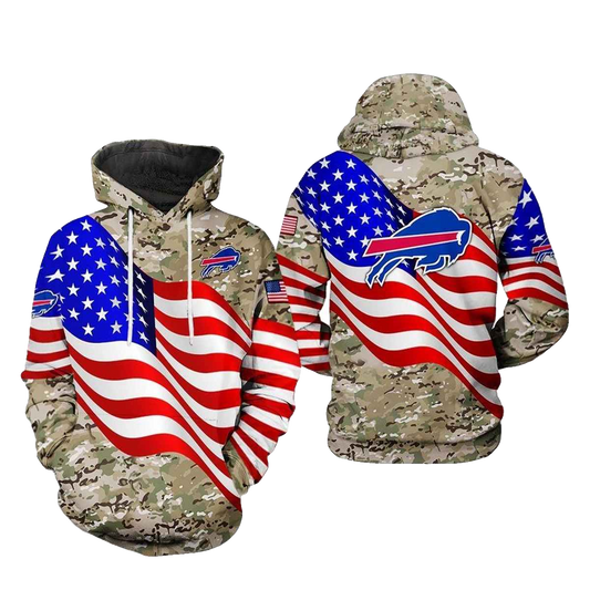 Buffalo Bills Us Flag Camo Veteran Team AOP Hoodie -  Moonbestprint