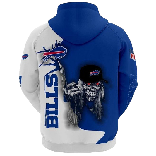 Buffalo Bills Ultra Death Graphic Gift For Halloween AOP Hoodie -  Moonbestprint