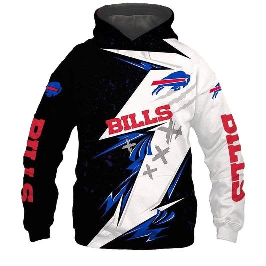 Buffalo Bills Thunder Graphic Gift For Men AOP Hoodie -  Moonbestprint