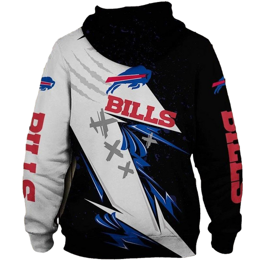 Buffalo Bills Thunder Graphic Gift For Men AOP Hoodie -  Moonbestprint