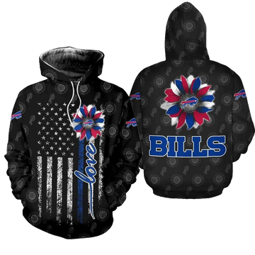 Buffalo Bills Sunflower Flag AOP Hoodie -  Moonbestprint