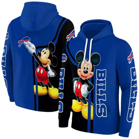Buffalo Bills Mickey Mouse Blue Black AOP Hoodie -  Moonbestprint