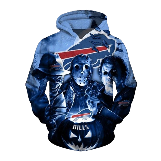 Buffalo Bills Horror Night Halloween AOP Hoodie -  Moonbestprint