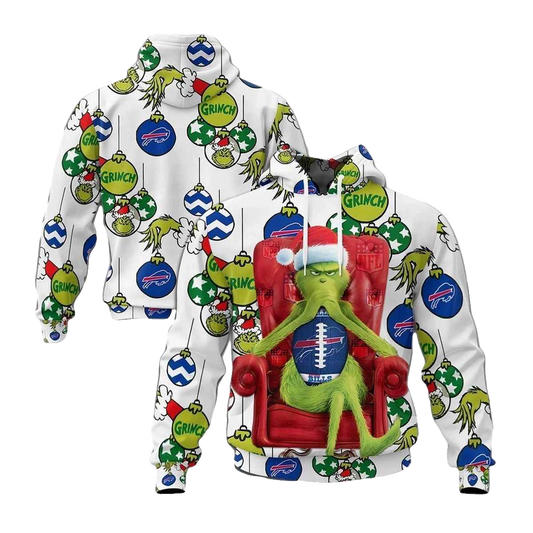 Buffalo Bills Grinch Christmas AOP Hoodie -  Moonbestprint