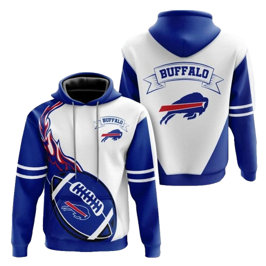 Buffalo Bills Flame Balls Graphic Gift For Fans AOP Hoodie -  Moonbestprint