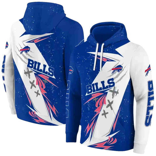 Buffalo Bills Dynamic Slash Blue White AOP Hoodie -  Moonbestprint