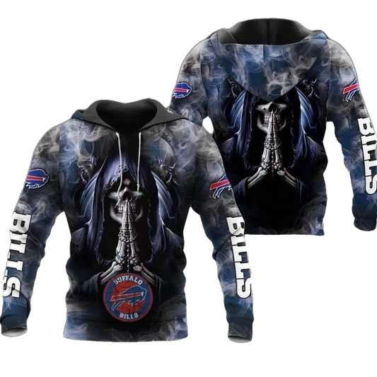 Buffalo Bills Death Smoke Graphic Gift For Fans AOP Hoodie -  Moonbestprint