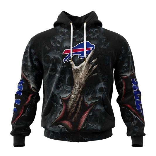 Buffalo Bills Clown Halloween AOP Hoodie -  Moonbestprint