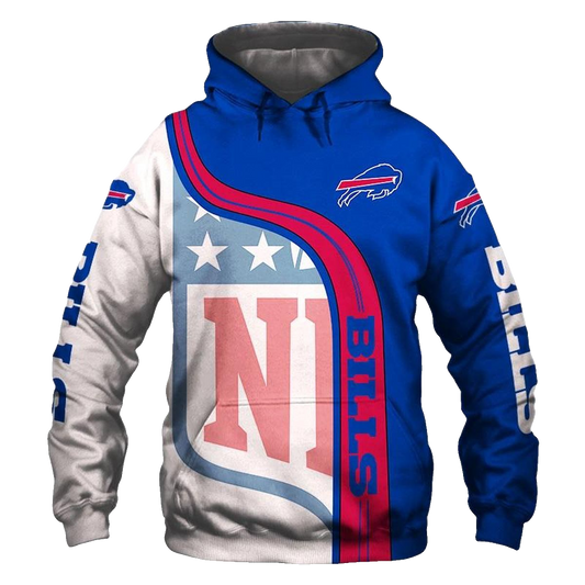 Buffalo Bills Big Logo Lovely AOP Hoodie -  Moonbestprint