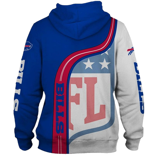 Buffalo Bills Big Logo Lovely AOP Hoodie -  Moonbestprint
