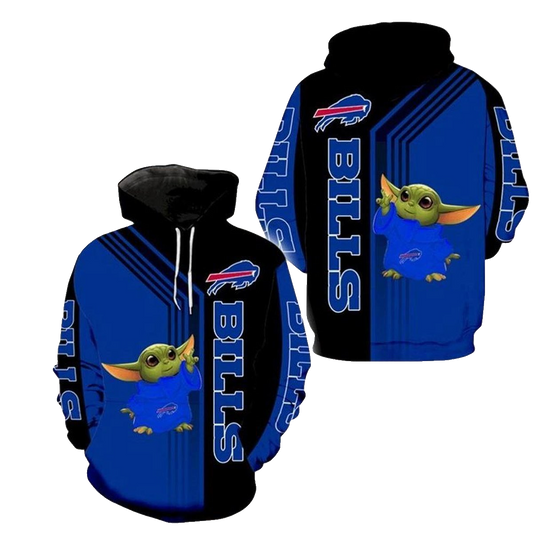 Buffalo Bills Baby Yoda AOP Hoodie -  Moonbestprint