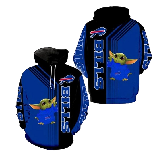 Buffalo Bills Baby Yoda AOP Hoodie -  Moonbestprint