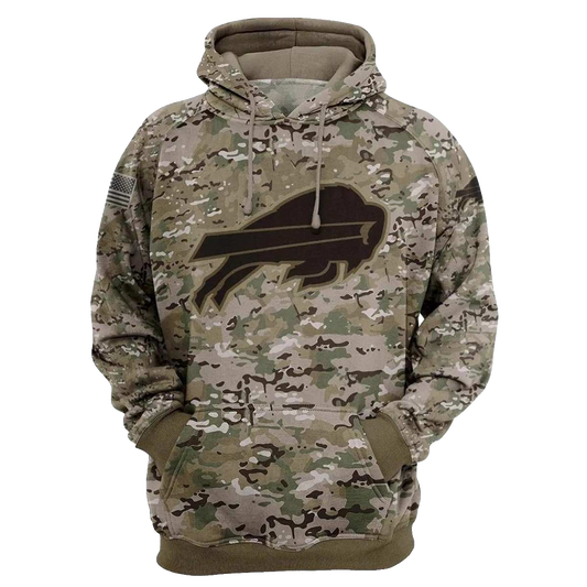 Buffalo Bills Army Graphic Pattern AOP Hoodie -  Moonbestprint
