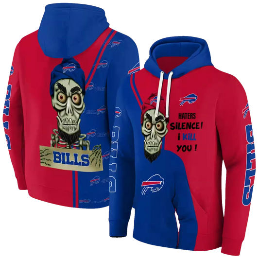 Buffalo Bills Achmed Skull Blue AOP Hoodie -  Moonbestprint