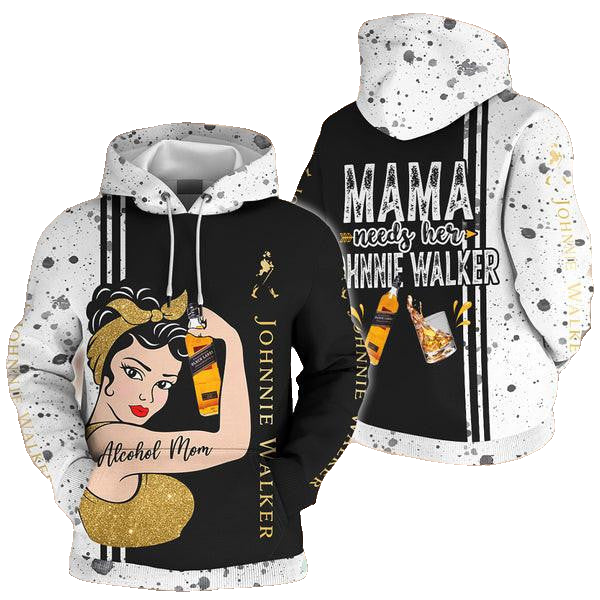 Alcohol Mom, Mama Needs Her Johnnie Walker, Mother's Day Gift All Over Print Hoodie, Zip Hoodie 17 Moonbestprint