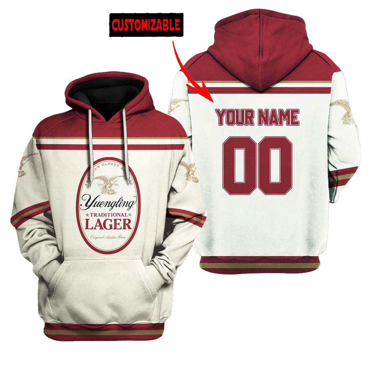 Yuengling Beer Personalized 3d Hoodie Moonbestprint