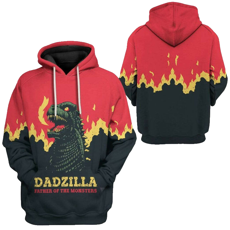 Father Monters Hoodie Dadzilla Hoodie Apparel Best Gift For Father's Day 3d Hoodie Zip Hoodie Moonbestprint