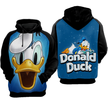 Donald Duck Face Mickey Mouse Disney Cartoon 503 Fan Gift Stylist Unisex Cartoon Graphic Outfits Aop Hoodie Moonbestprint