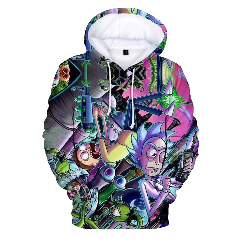 Cartoon Rick And Morty Gift For Men And Women Over Print 3d Hoodie Zip Hoodie 867 Moonbestprint