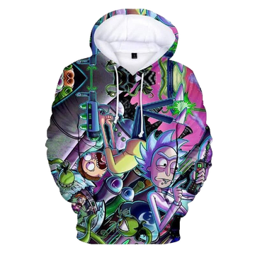 Cartoon Rick And Morty Gift For Men And Women Over Print 3d Hoodie Zip Hoodie 867 Moonbestprint