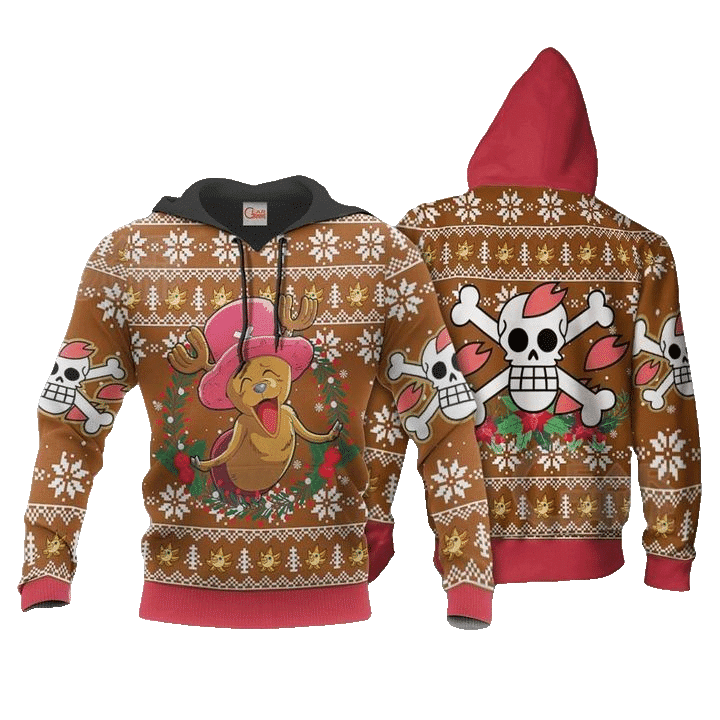 Happy Chopper Ugly Christmas One Piece Anime Manga For Men And Women 3d Hoodie Zip Hoodie Moonbestprint
