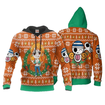 Nami Ugly Christmas One Piece Anime Manga For Men And Women 3d Hoodie Zip Hoodie Moonbestprint