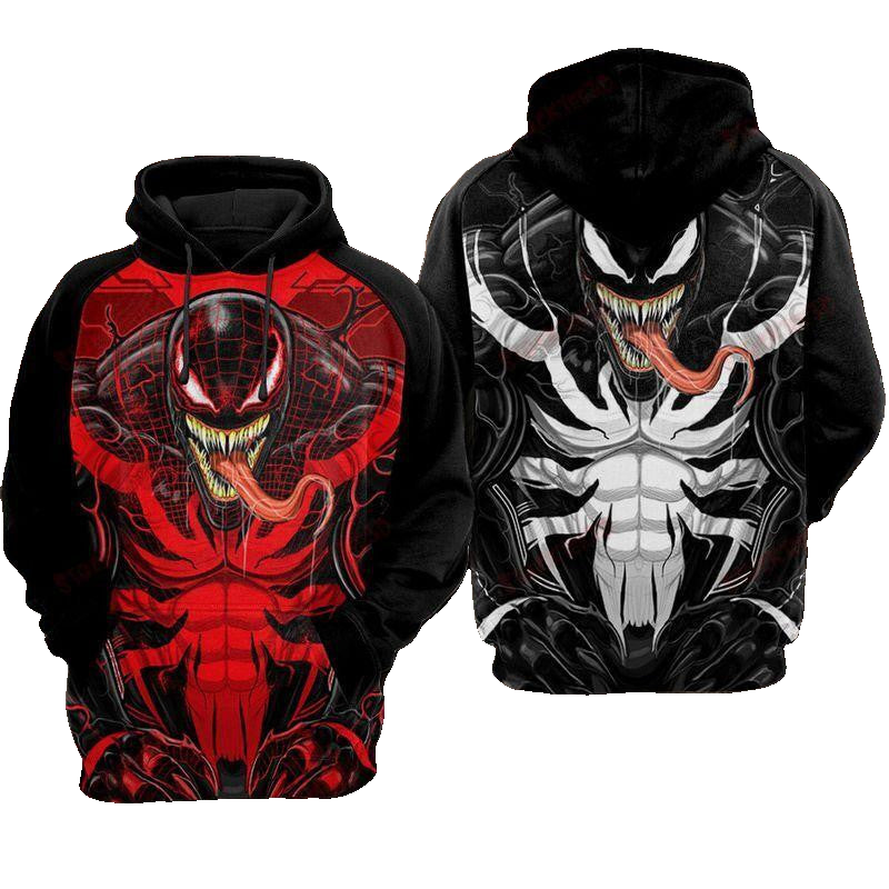 Mv Hoodie Venom Hoodie Venom Black And Red 3d Hoodie Zip Hoodie Moonbestprint