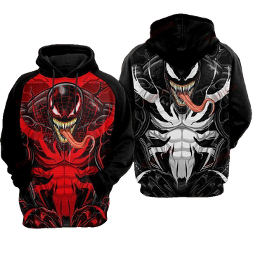 Mv Hoodie Venom Hoodie Venom Black And Red 3d Hoodie Zip Hoodie Moonbestprint