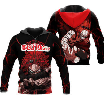 Eijiro Kirishima My Hero Academia Anime Manga For Men And Women 3d Hoodie Zip Hoodie Moonbestprint