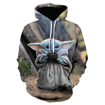 New Movie Groot Funny Cartoon Hoodies Men Kawaii Baby Yoda Mandalorian Star Wars Moonbestprint