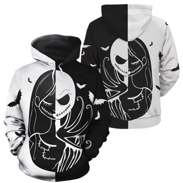 Jack Skellington And Sally Hoodie And Zip Hoodie, Gift For Fan 3d All Over Print Shirt Hoodie Moonbestprint
