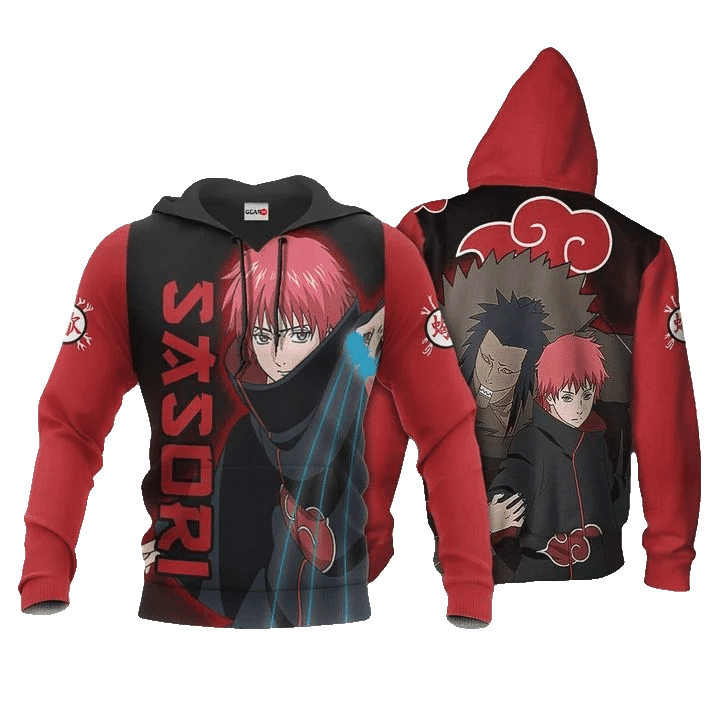 Akatsuki Sasori Naruto Anime Manga For Men And Women 3d Hoodie Zip Hoodie Moonbestprint