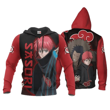 Akatsuki Sasori Naruto Anime Manga For Men And Women 3d Hoodie Zip Hoodie Moonbestprint