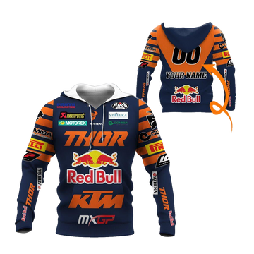 Custom Name &amp; Number Red Bull Ktm Factory Racing F1 8k70 Fan Gift 3d Zip Hoodie Hoodie Ii0 Moonbestprint