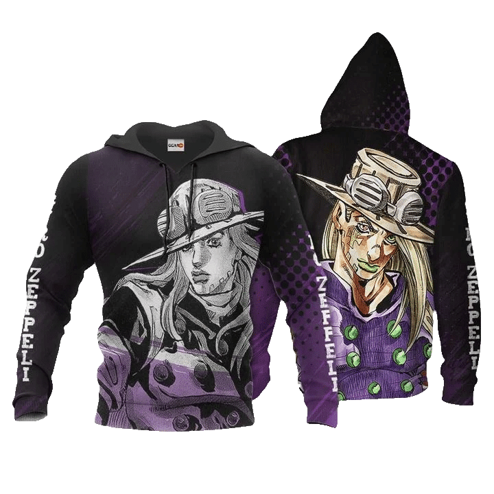 Gyro Zeppeli Jojo's Bizarre Adventure Anime Manga For Men And Women 3d Hoodie Zip Hoodie Moonbestprint