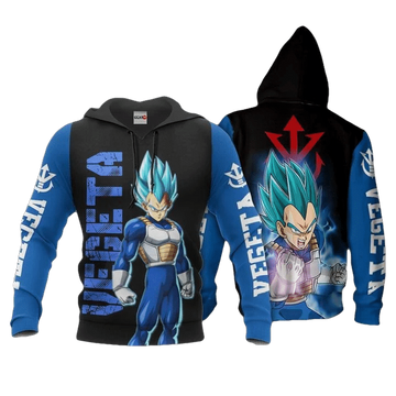 Dbz Vegeta Saiyan Blue Dragon Ball Anime Manga For Men And Women 3d Hoodie Zip Hoodie Moonbestprint